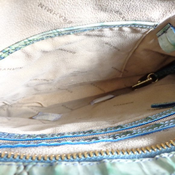 Brahmin Soldout Haven Ombre Green Blue Remy Crossbody Melbourne Leather … - Picture 9 of 15